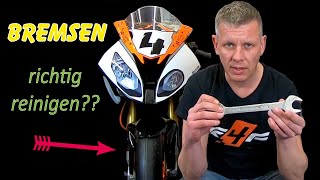 Bremsenreinigung am Motorrad  racing4funde Tipps amp Tricks [upl. by Ronni]