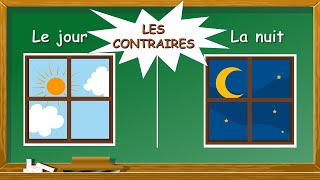 Les contraires  Apprendre 40 mots amp leurs contraires en français  Antonymes  FLE  Opposites FR [upl. by Soutor]