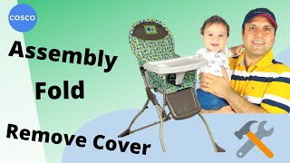 COSCO Simple Fold High Chair  Assembly  Fold  Seat Cover Removal FAST [upl. by Pears285]