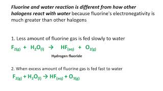 Fluorine and water reaction  F2  H2O [upl. by Suehtomit]