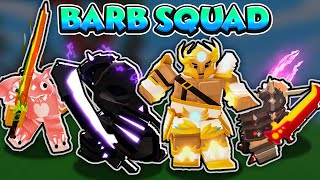 I Made a BARBARIAN SQUAD in Roblox Bedwars [upl. by Ttessil809]