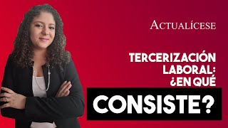 Tercerización laboral ¿En qué consiste [upl. by Schmidt]