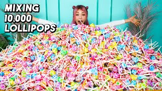 Mixing Together 10000 Lollipops Into One GIANT Lollipop [upl. by Winifield7]