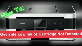 How to override low ink or cartridge not detected on a Brother printer Use nongenuine on DCP MFC [upl. by Ynaitirb175]