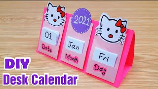 How to make New Year 2021 Desk Calendar  DIY Calendar  Handmade Desk Calendar  New Year Crafts [upl. by Tihor]