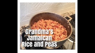 Authentic Jamaican Rice and Peas Red Beans and Rice I Grandma’s Jamaican Food Recipes [upl. by Anilev]