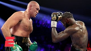 Tyson Fury beats Deontay Wilder via TKO  Boxing on ESPN [upl. by Patnode920]