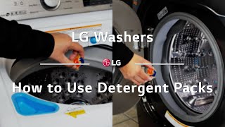 LG Washers  How to Use Detergent Packs [upl. by Salsbury]