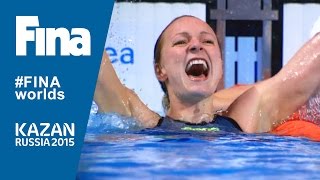 Sarah Sjostrom Beats 100m Butterfly record in Kazan [upl. by Thorrlow]