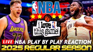 🔴LAKERS vs PELICANS │ 2025 NBA Basketball Game PlayByPlay Reaction amp Scoreboard [upl. by Annola253]