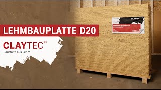 CLAYTEC Anwendungsvideo Lehmbauplatte D20 [upl. by Germana]