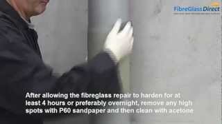 How to carry out a basic Fibreglass  GRP repair [upl. by Loats]