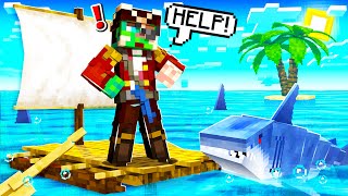 I Survived Stranded on a RAFT in Minecraft [upl. by Anin444]