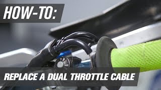 How To Replace a 4 Stroke Motorcycle Throttle Cable [upl. by Keisling]