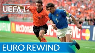 EURO 2000 highlights Italy beat the Netherlands on penalties [upl. by Lombardy97]