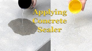 Applying Concrete Sealer  Part 3 – Sealing Concrete [upl. by Vokay]