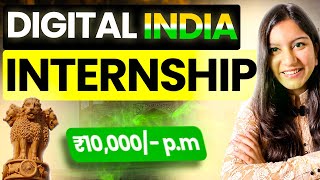 Government Internship ₹10kMonth  Apply Soon  Digital India Internship [upl. by Enelrad]