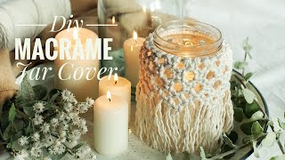 DIY Macrame Jar Cover 1 Lampion w stylu boho cz1 [upl. by Demona]