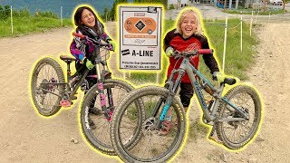 8 Year Olds Ride ALine in Whistler Mountain Bike Park CUTE [upl. by Hough]