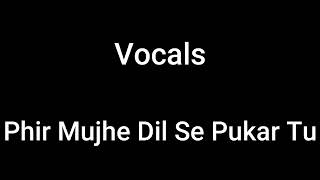 Vocals Phir Mujhe Dil Se Pukar Tu [upl. by Natal]