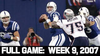 Manning vs Brady Battle of the Undefeated Colts vs Patriots Week 9 2007 Full Game [upl. by Eirojram711]