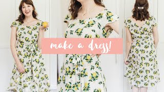 How to Make a Dress from Scratch Sewing My Favorite Easy Beginner Pattern [upl. by Garber535]