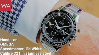 Handson OMEGA Speedmaster “Ed White” Calibre 321 in stainless steel [upl. by Barabas]