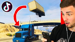 VIRALE GTA 5 STUNTS auf TIK TOK NACHMACHEN 90 [upl. by Coulter]