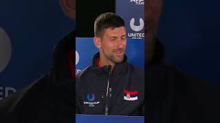 Djokovic stuns press conference [upl. by Semadar786]