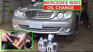 Mercedes W203 Oil change Mercedes c320 c230 c240 c280 How to do oil change [upl. by Mulvihill970]