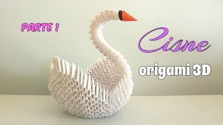 CISNE ORIGAMI 3DPRIMERA PARTEpaso a paso [upl. by Zinnes]