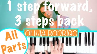 How to play 1 STEP FORWARD 3 STEPS BACK  Olivia Rodrigo Piano Tutorial  Piano PartChords [upl. by Annoyi]