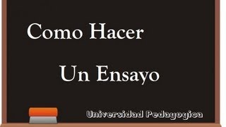 TUTORIAL  ¿Como hacer un Ensayo [upl. by Anitnauq23]