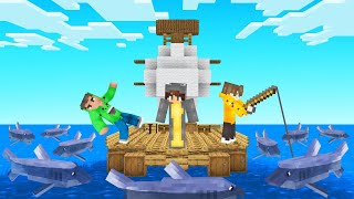 Building The ULTIMATE RAFT In MINECRAFT [upl. by Montford595]