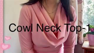 How to CutampStitch Cowl Neck TopPart 1 [upl. by Esta]