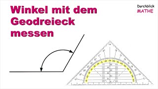 Geodreieck Stumpfer Winkel messen [upl. by Thurnau]