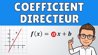 Comment calculer le COEFFICIENT DIRECTEUR dune droite   Outils mathématiques [upl. by Eylrahc]