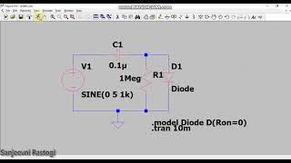 Clamper Circuit Simulation in LTSpice [upl. by Ellenrahc]