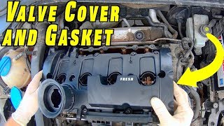 Valve Cover and Valve Cover Gasket Replacement  MK5 GTI [upl. by Atekihs890]