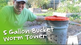 How To Make A DIY 5Gallon Bucket Worm Tower [upl. by Meisel]