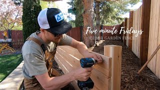 How to build a cedar garden fence [upl. by Sethi]