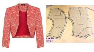 How to Make a Jacket  Bolero Jacket  Ladies Jacket  Pattern drafting  Cutting and Stitching [upl. by Manoff851]