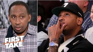 Carmelo Anthony doesn’t deserve a farewell tour – Stephen A  First Take [upl. by Ytnom]