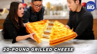 I Made A Giant 20Pound Grilled Cheese For HellthyJunkFood • Tasty [upl. by Etteval826]