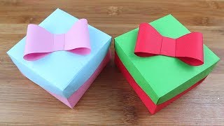 How To Make Paper Beautiful Gift Box  Origami Gift Box  Easy Origami Tutorial  DIY Crafts [upl. by Halliday]