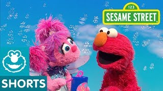 Sesame Street Elmo Teaches Abby How to Blow Bubbles [upl. by Fitalludba371]