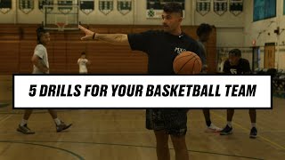 5 DRILLS THAT WILL HELP YOUR BASKETBALL TEAM [upl. by Ailey]