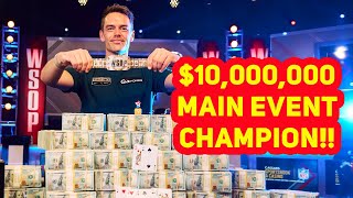 WSOP Main Event Final Table  A Champion is Crowned FULL HIGHLIGHTS [upl. by Patsis]