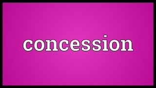 Concession Meaning [upl. by Aidne566]