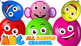 All Babies Channel  Five Little Monkeys  3D Nursery Rhymes [upl. by Ahsekam]